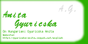 anita gyuricska business card